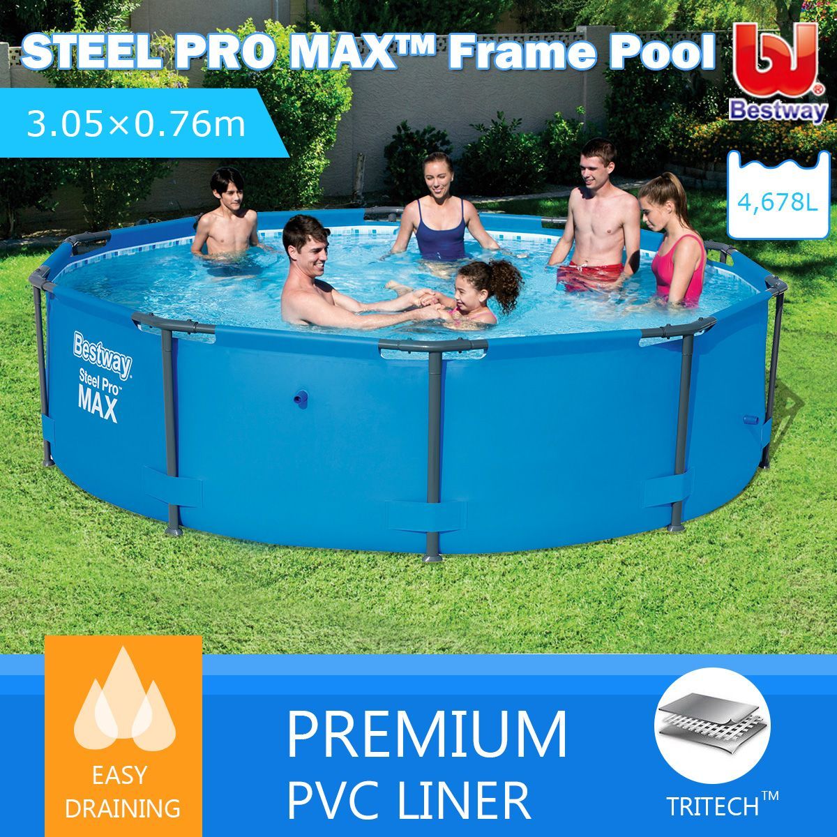 Bestway 3.05M Above Ground Metal Frame Swimming Pool
