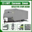 22-24ft Waterproof UV 4 Layer Caravan Cover w/Hitch Cover
