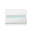 Bedside Table 2-Drawer Side Nightstand High Gloss Modern Bedroom Cabinet - White