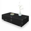 Modern Coffee Table 4-Drawer Side Table High Gloss Living Room Furniture - Black