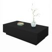 Modern Coffee Table 4-Drawer Side Table High Gloss Living Room Furniture - Black