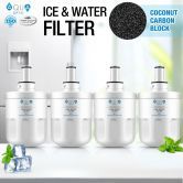 Aqua Optio Replacement Refrigerator Water Filter for DA29-00003B, RF268ABRS Water Filter, DA2900003G Replacement, 4-Pack