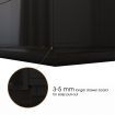 Modern Coffee Table Storage Drawer Shelf Cabinet High Gloss Wood Furniture - Black