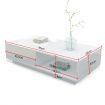 Modern Coffee Table Storage Drawer Shelf Cabinet High Gloss Wood Furniture - White