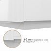Modern Coffee Table Storage Drawer Shelf Cabinet High Gloss Wood Furniture - White