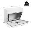 New Pair of Steel Under Tray Tool Boxes Truck Bed Box Underbody Toolbox Organizers - White