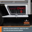 New Pair of Steel Under Tray Tool Boxes Truck Bed Box Underbody Toolbox Organizers - White