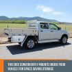New Pair of Steel Under Tray Tool Boxes Truck Bed Box Underbody Toolbox Organizers - White