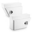 New Pair of Under Steel Tray Tool Boxes Truck Bed Box Underbody Toolbox Organizers - White