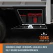 New Pair of Steel Under Tray Tool Boxes Truck Bed Box Underbody Toolbox Organizers - Black
