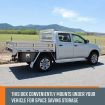 New Pair of Steel Under Tray Tool Boxes Truck Bed Box Underbody Toolbox Organizers - Black
