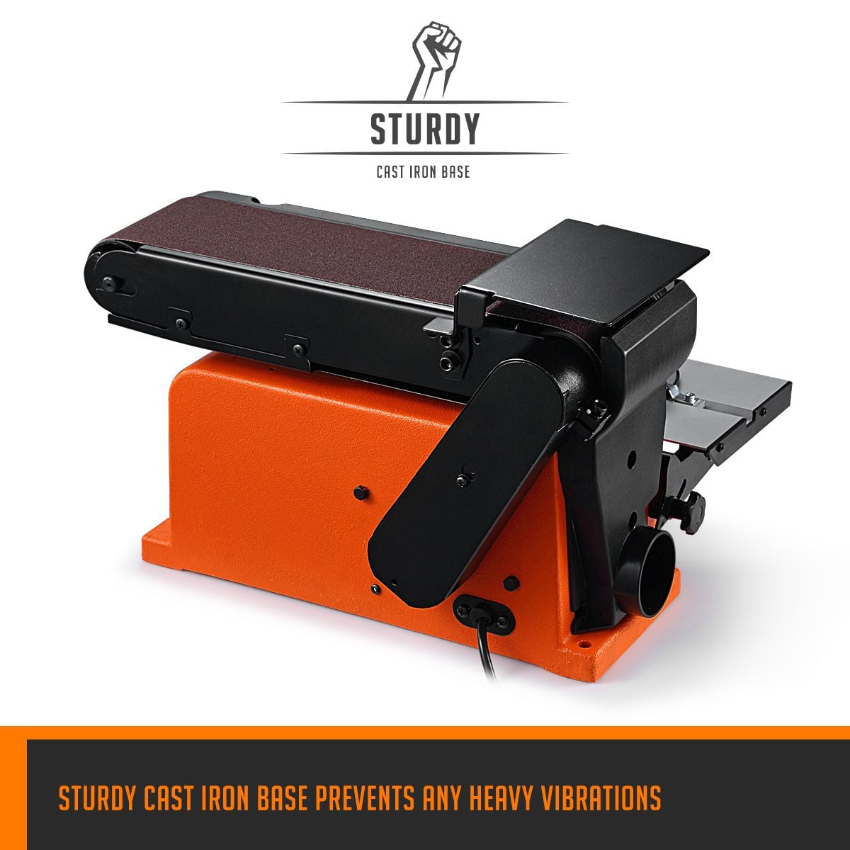 SHOGUN 500W Belt Disc Sander Power Tool Linisher Machine Grinder Bench Sanding 4x36 Belt 6 Disc