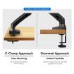 Single LCD LED Monitor Arm Desk Mount Stand Display Gas Spring TV Screen Holder Bracket