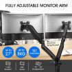 Dual LCD LED Monitor Arm Desk Mount Stand Display Gas Spring TV Screen Holder Bracket