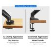 Dual LCD LED Monitor Arm Desk Mount Stand Display Gas Spring TV Screen Holder Bracket