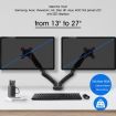 Dual LCD LED Monitor Arm Desk Mount Stand Display Gas Spring TV Screen Holder Bracket