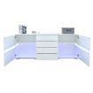 Modern Buffet Sideboard Cabinet High Gloss Storage Cupboard w/2 Doors & 4 Drawers White