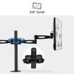 Dual LCD LED Monitor Arm Desk Mount Stand Display Adjustable TV Screen Holder Bracket