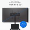 Mobile 23"-55" TV Screen Floor Stand Mount Adjustable LCD/LED Monitor Bracket w/Shelf