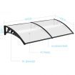 New 2M DIY Window Door Awning House Canopy Patio UV Rain Cover Sun Shade Outdoor