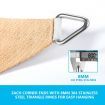 OGL 2x4m Outdoor Sun Shade Sail Canopy 280GSM 98% UV Block Sand Beige Cloth Rectangle