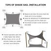 OGL 2x4m Outdoor Sun Shade Sail Canopy 280GSM 98% UV Block Sand Beige Cloth Rectangle