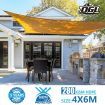 OGL 4x6m Outdoor Sun Shade Sail Canopy 280GSM 98% UV Block Sand Beige Cloth Rectangle