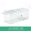 Large Humane Live Animal Trap Cage Possum Rat Cat Dog Rabbit Fox Catch 108x40x45cm