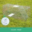 Large Humane Live Animal Trap Cage Possum Rat Cat Dog Rabbit Fox Catch 108x40x45cm
