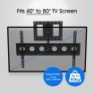New Full Motion TV Wall Mount Bracket Tilt Swivel LED LCD Plasma VESA 40-80 Inch