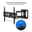 New Full Motion TV Wall Mount Bracket Tilt Swivel LED LCD Plasma VESA 40-80 Inch