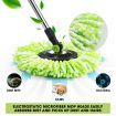 Spin Mop Bucket 360 Degree System Adjustable Handle With 4 Swivel Mops DR FUSSY