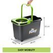 Spin Mop Bucket 360 Degree System Adjustable Handle With 4 Swivel Mops DR FUSSY