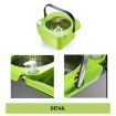 Spin Mop Bucket 360 Degree System Adjustable Handle With 4 Swivel Mops DR FUSSY