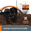 196CC Garden Tiller Cultivator 6.5HP 4 Stroke Petrol Rotary Hoe Tine Rototiller 500mm Width