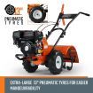196CC Garden Tiller Cultivator 6.5HP 4 Stroke Petrol Rotary Hoe Tine Rototiller 500mm Width