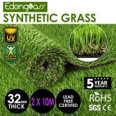 Edengrass 2Mx10M 32mm Artificial Grass Synthetic Turf Fake Lawn