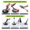Upgraded 360 Degree Spin Mop Bucket System w/4 Mop Heads
