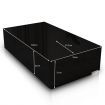 Modern 2 Drawer Coffee Table Cabinet Slide Top Storage High Gloss Wood Living Room Furniture - Black