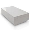 Modern 2 Drawer Coffee Table Cabinet Slide Top Storage High Gloss Wood Living Room Furniture - White