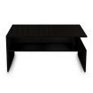 Modern Coffee Table Cabinet Storage Shelf High Gloss Wood Living Room Furniture - Black