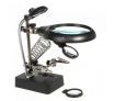2.5X 7.5X 10X LED Light Magnifier Helping Hand Auxiliary Clamp Alligator Clip Stand