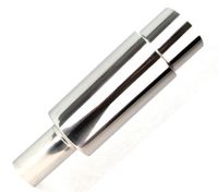 Stainless Steel 3" Single Exhaust 37 cm Car Muffler