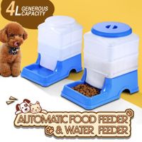 Automatic Pet Feeder & Water Dispenser Set