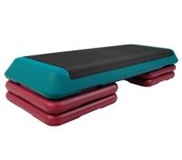 Professional Aerobic gym Workout Fitness 4 Block Bench Step - Green & Pink