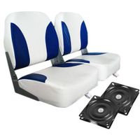 Weather Resistant Swivel Boat Seats -Blue/White