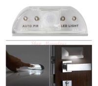 Auto PIR Keyhole IR Sensor 4-LED Lamp - Silver