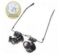 Watch Repair Magnifier Loupe 20X Glasses With LED Light