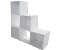 White Display Shelf with 6 Cube Compartments