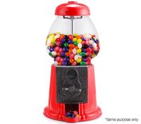 11" Coin-Operated Retro Gumball Dispenser